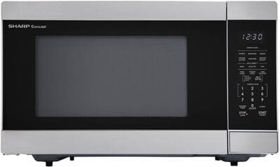 SHARP 1.6 Cu Ft Countertop Microwave with Turntable (1100W)