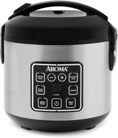 Aroma ARC-914SBD Digital Rice Cooker and Steamer, 8-Cup Cooked